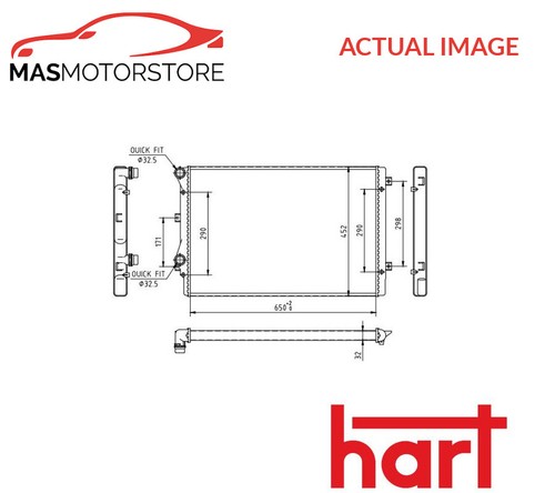 Engine cooling radiator hart - radiator,
